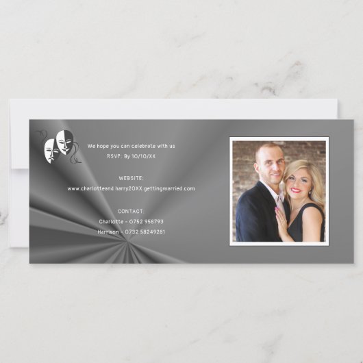 Theater Playbill Show Ticket Theme Weddenschap (Achterkant)