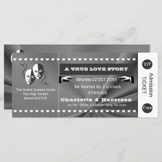 Theater Playbill Show Ticket Theme Weddenschap (Voorkant / Achterkant)