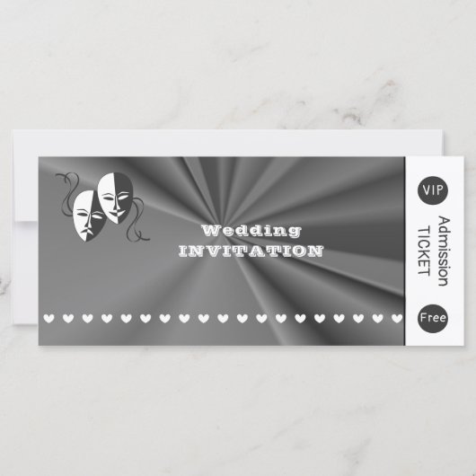 Theater Playbill Show Ticket Theme Weddenschap (Achterkant)