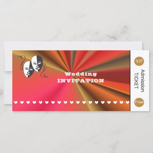 Theater Playbill Show Ticket Theme Weddenschap (Achterkant)