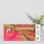 Theater Playbill Show Ticket Theme Weddenschap (Staand voorkant)