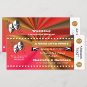 Theater Playbill Show Ticket Theme Weddenschap (Voorkant / Achterkant)