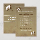 Theater Playbill Show Ticket Theme Weddenschap Save The Date (Voorkant / Achterkant)