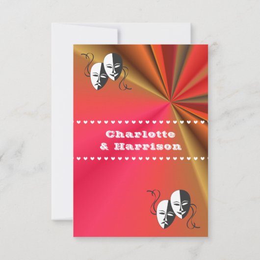 Theater Programma Show Ticket Thema Trouwen (Achterkant)