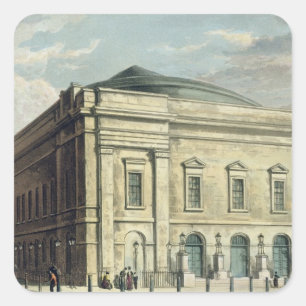 Theater Royal, Drury Lane, in Londen, ontworpen do Vierkante Sticker