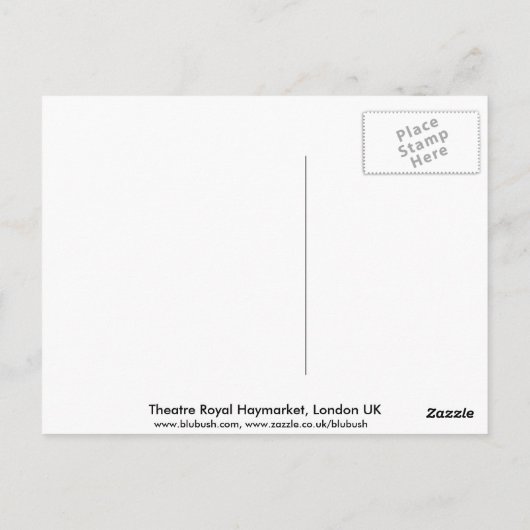 Theater Royal Haymarket London briefkaart (Achterkant)