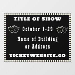 Theater Showreclame Ruitersticker Raamsticker
