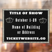 Theater Showreclame Ruitervorm Raamsticker (Vel 2)