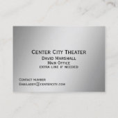Theater Silver-scherm Visitekaartje (Achterkant)
