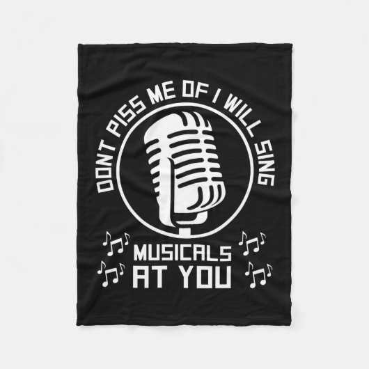 Theater Singer Broadway Fleece Deken (Voorkant)