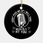 Theater Singer Broadway Keramisch Ornament (Voorkant)