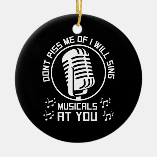 Theater Singer Broadway Keramisch Ornament (Voorkant)