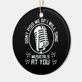 Theater Singer Broadway Keramisch Ornament (Links)