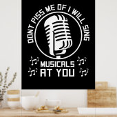 Theater Singer Broadway Poster (Keuken)
