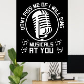 Theater Singer Broadway Poster (Thuiskantoor)