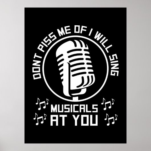 Theater Singer Broadway Poster (Voorkant)
