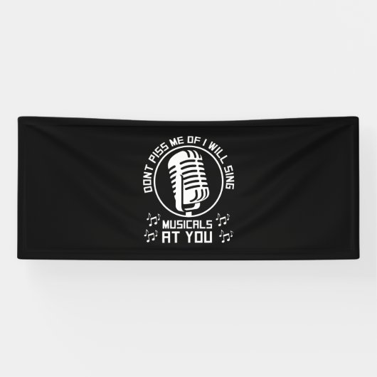 Theater Singer Broadway Spandoek (Horizontaal)