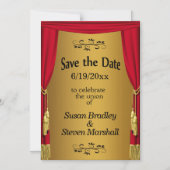 Theater slaat de datum op magnetische uitnodiging (Voorkant)