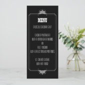 Theater Ticket Huwelijks Menu Uitnodiging (Staand voorkant)