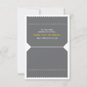 theater Ticket RSVP in grijs en geel (Achterkant)