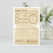  Theater Ticket RSVP-reactiekaart RSVP Kaartje (Staand voorkant)