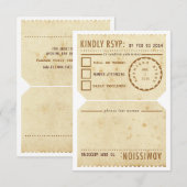  Theater Ticket RSVP-reactiekaart RSVP Kaartje (Voorkant / Achterkant)
