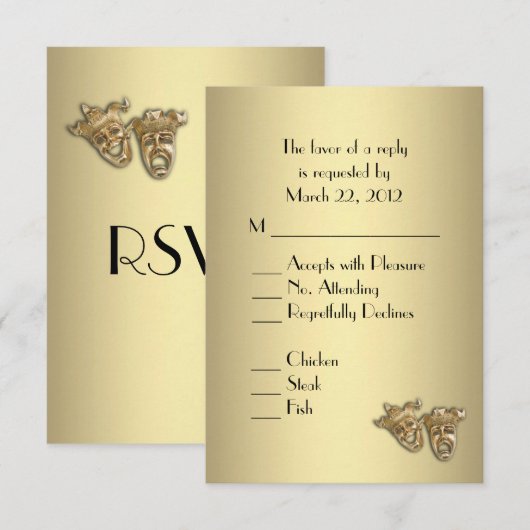 Theater Trouw Uitnodiging (Voorkant / Achterkant)