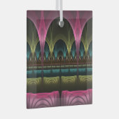Theater van Fantasy, Abstracte kleurrijke fractale Glas Ornament (Voorkant Rechts)