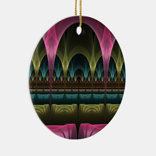 Theater van Fantasy, Abstracte kleurrijke fractale Keramisch Ornament (Rechts)