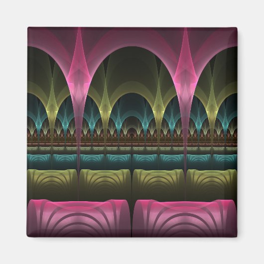 Theater van Fantasy, Abstracte kleurrijke fractale Magneet (Voorkant)