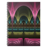 Theater van Fantasy, Abstracte kleurrijke fractale Notitieboek (Voorkant)
