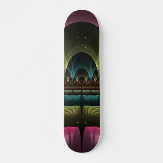 Theater van Fantasy, Abstracte kleurrijke fractale Persoonlijk Skateboard (Voorkant)
