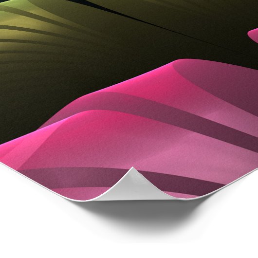 Theater van Fantasy, Abstracte kleurrijke fractale Poster (Hoek)