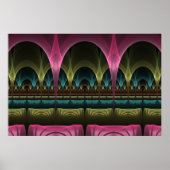 Theater van Fantasy, Abstracte kleurrijke fractale Poster (Voorkant)