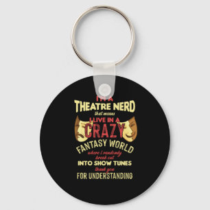 Theater van theater van theater Nerd Stage Musical Sleutelhanger