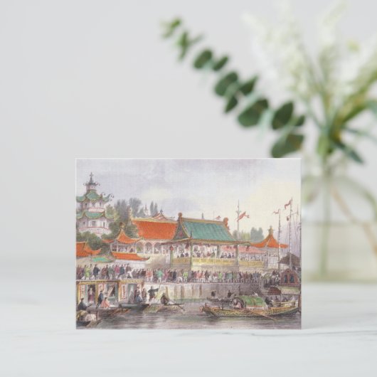 Theater van Tien-Sing uit 'China in een reeks V Briefkaart (Staand voorkant)
