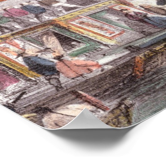 Theater van Tien-Sing uit 'China in een reeks V Poster (Hoek)