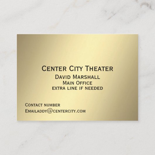 theater visitekaartje (Achterkant)