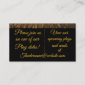 Theater voor uitvoerende kunsten visitekaartje (Achterkant)