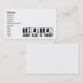 Theater wat er nog meer is? visitekaartje (Voorkant / Achterkant)