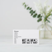 Theater wat er nog meer is? visitekaartje (Staand voorkant)