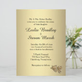 Theater Wedding Gold-uitnodiging Kaart (Staand voorkant)