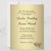 Theater Wedding Gold-uitnodiging Kaart (Voorkant)