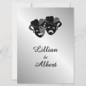 Theater Wedding Silver Uitnodiging (Achterkant)