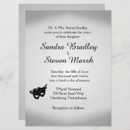 Theater Wedding Silver Uitnodiging