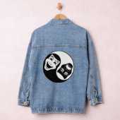 Theater Yin Yang Design - Comedy en Tragedy Masks Denim Jacket (Hangar)