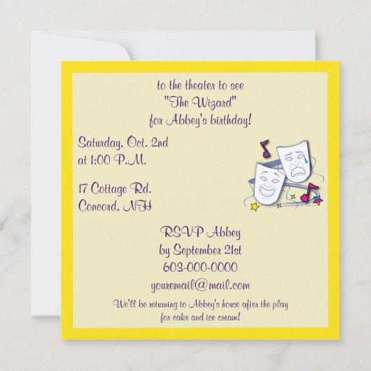 Theaterdag Kaart (Achterkant)