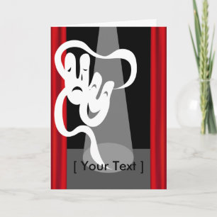 Theaterfase met Wenskaart Masker Kaart