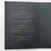 theatergeïnspireerde drievoudige bruiloft drieluik uitnodiging (Binnenzijde eerst)