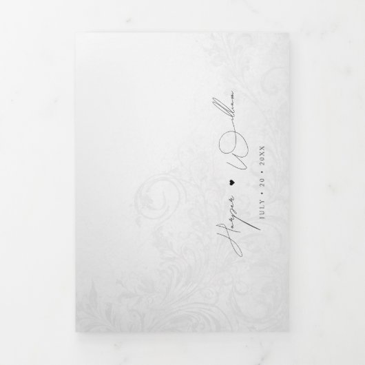  theatergeïnspireerde drievoudige bruiloft drieluik uitnodiging (Cover)